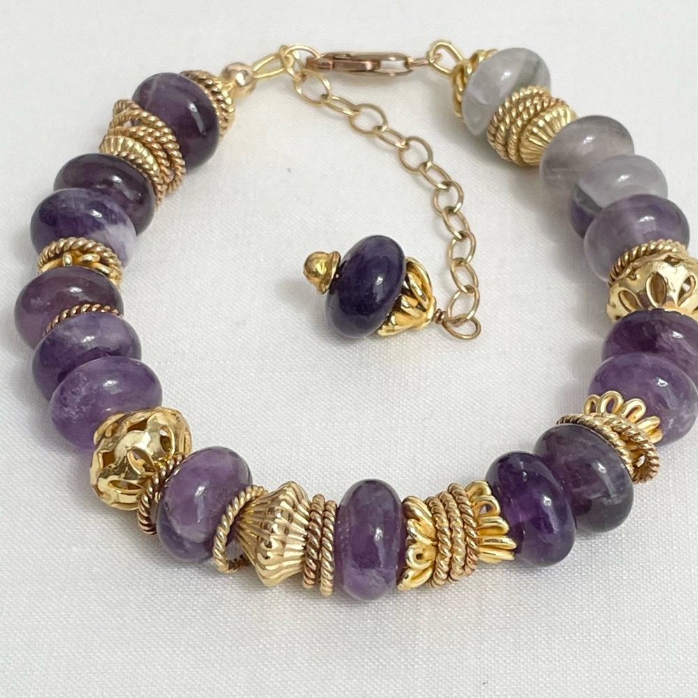 Amethyst and Gold Vermeil bracelet